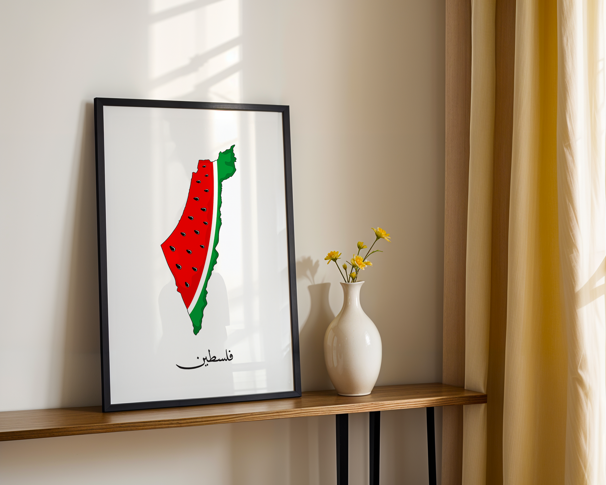 Palestine Will Be Free Watermelon Map Wall Art Print Poster