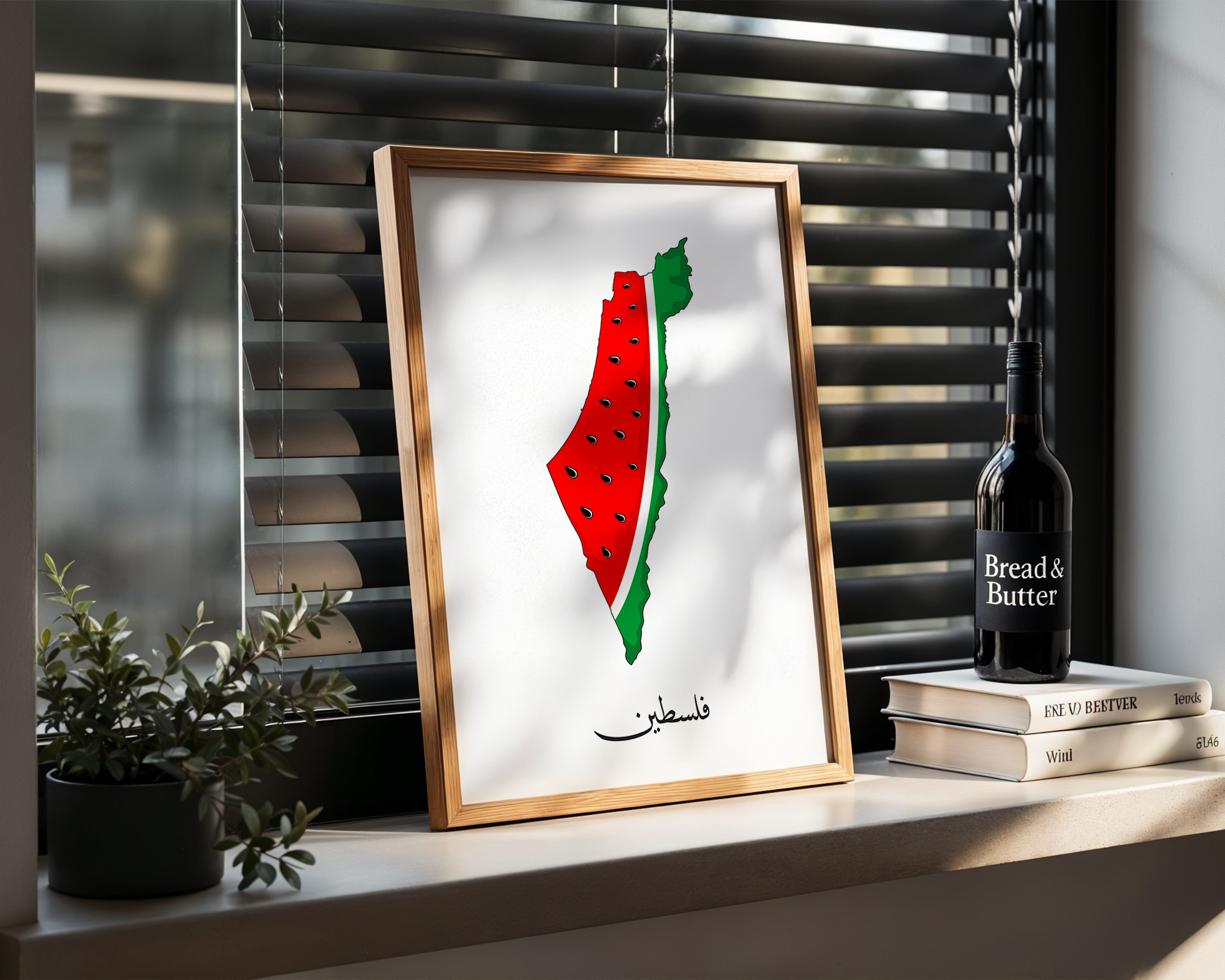 Palestine Will Be Free Watermelon Map Wall Art Print Poster