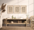 Islamic Wall Art 3x Start with Bismillah, End with Alhamdulilah Beige