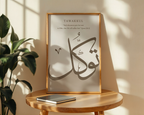 Tawakkul Beige Calligraphy Islamic Wall Art, Arabic Islamic Calligraphy wall art poster