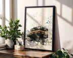 Kaaba Mecca Islamic Wall Art Watercolour Print - Muslim Home Decor