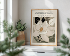 "And whoever puts his trust in Allah" Quote from the Qur'an Floral Watercolor Islamic wall art poster
