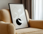Black & Grey Vintage Muhammad Calligraphy Modern Abstract Islamic Wall Art Print