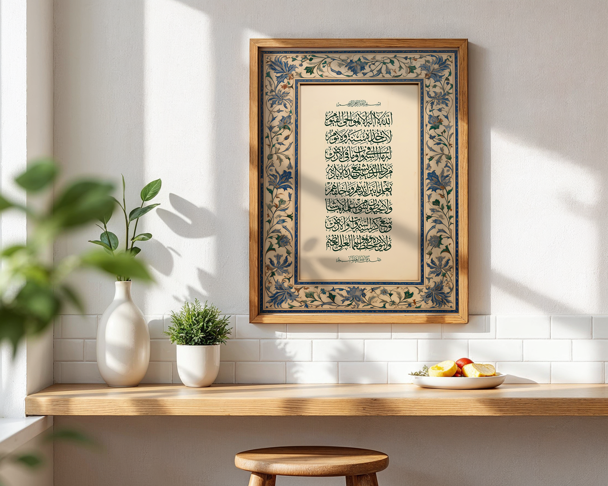 Ayatul Kursi Islamic Wall Art, Arabic Calligraphy, Quran Verse Wall Art