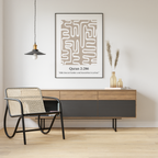 "Allah does not burden a soul beyond that it can bear" - Islamic quote wall art poster