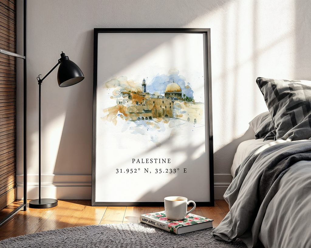 Palestine wall art - Al-Aqsa Mosque, Palestine poster Wall Art Print