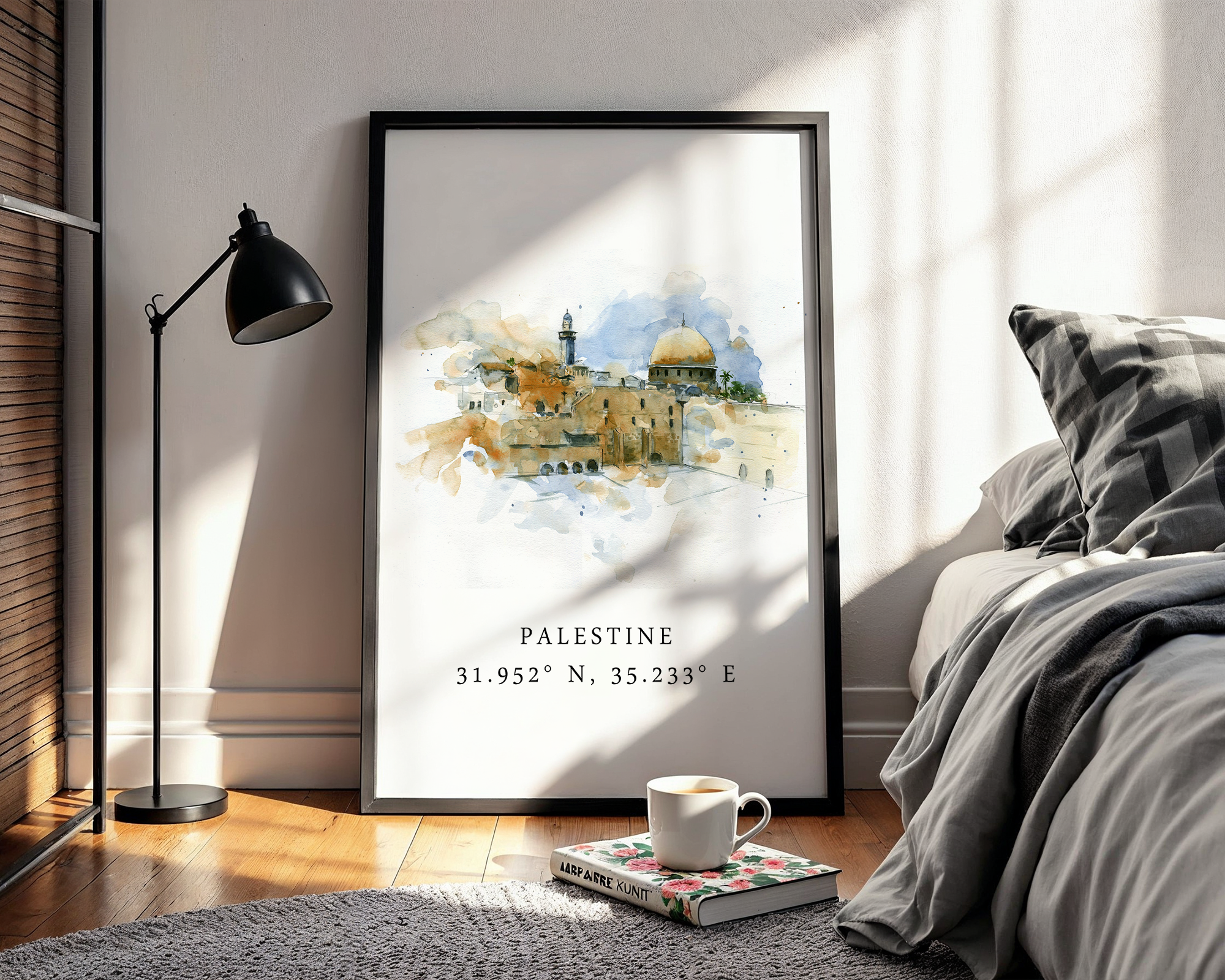 Palestine wall art - Al-Aqsa Mosque, Palestine poster Wall Art Print