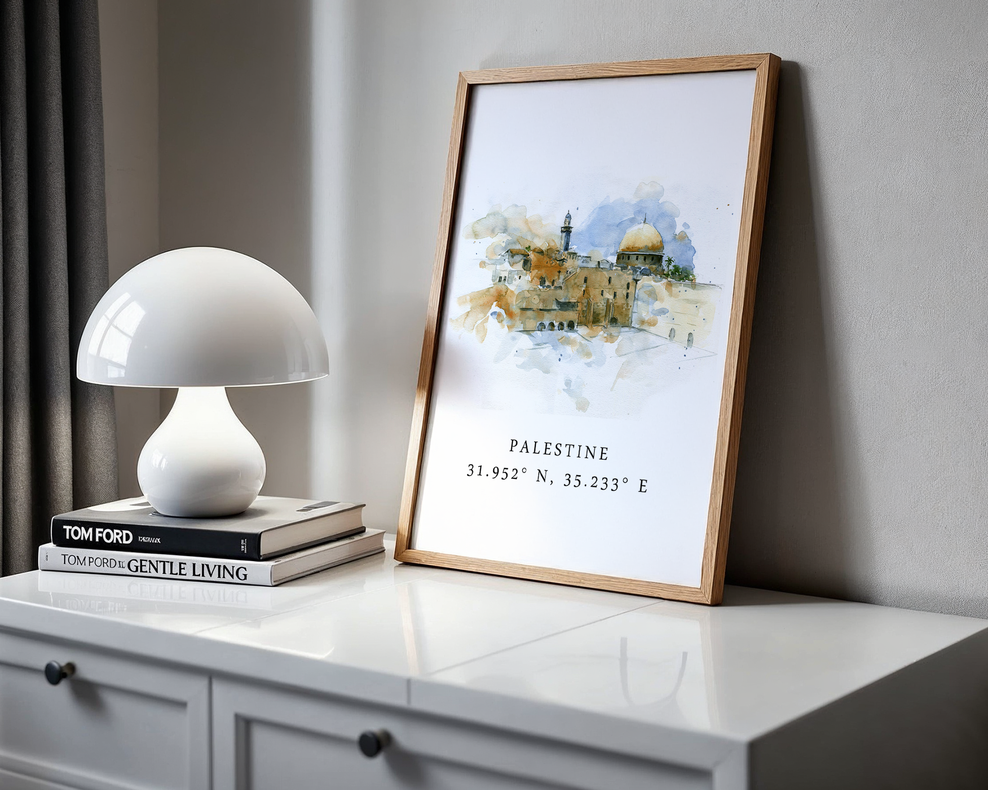 Palestine wall art - Al-Aqsa Mosque, Palestine poster Wall Art Print