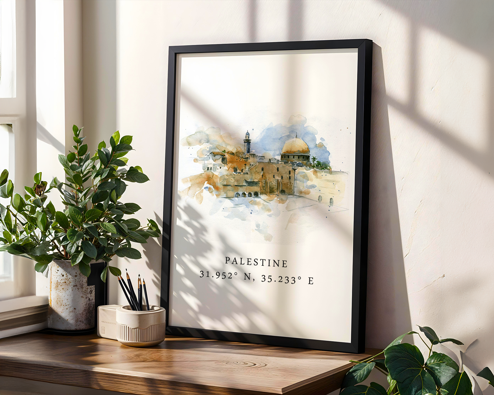 Palestine wall art - Al-Aqsa Mosque, Palestine poster Wall Art Print