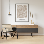"Remember me Islamic Wall Art Quote Beige" - Islamic quote wall art poster