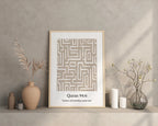 "With Hardship Comes Ease" - Islamic quote wall art poster