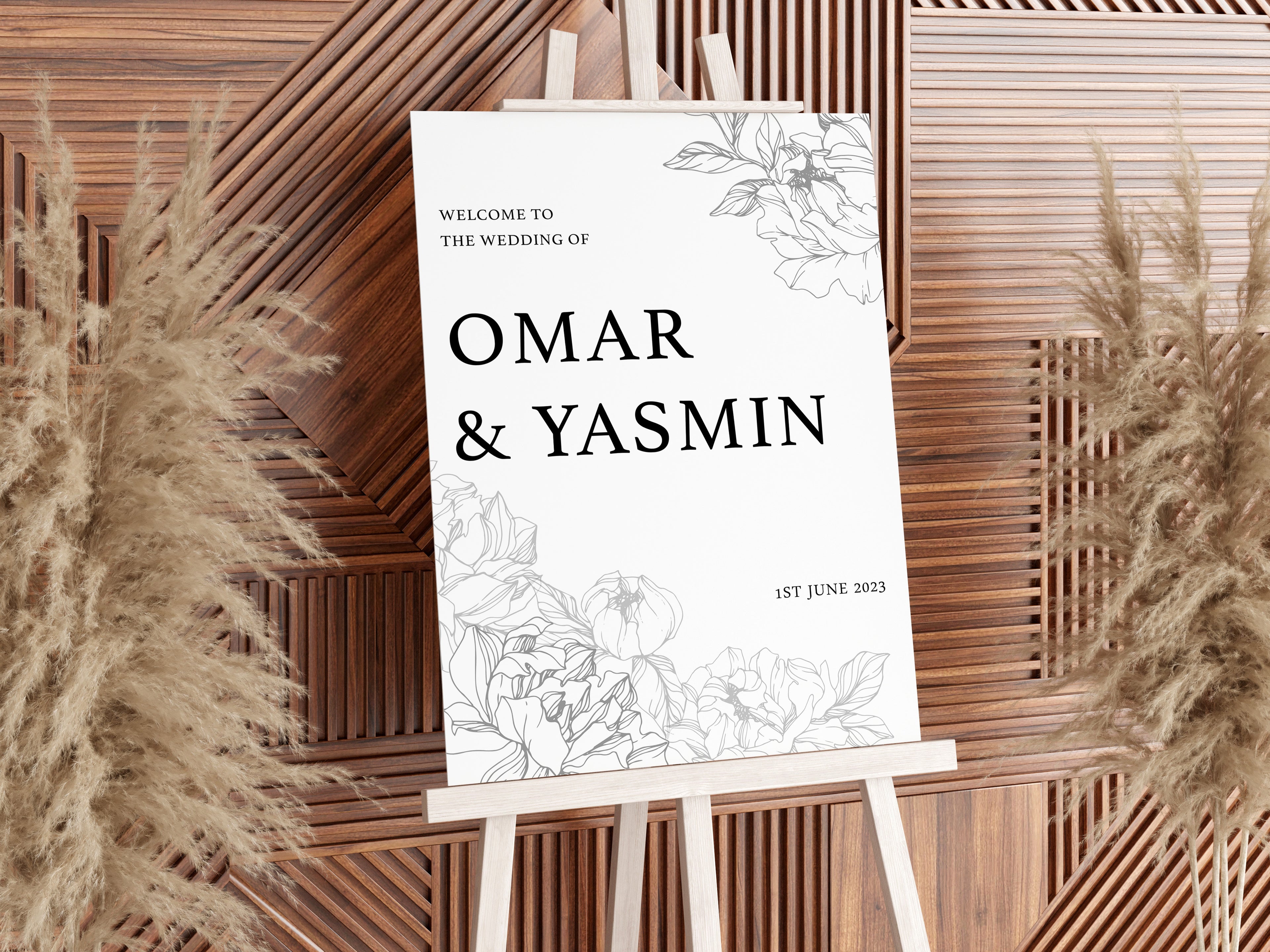 Minimalist Wedding Welcome Sign, Modern Wedding, A1,A2,A3, Foam Board, Poster