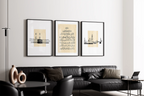 Islamic Wall Art 3x The Kaaba, Masjid Nabwi & Ayatul Kursi Arabic Calligraphy